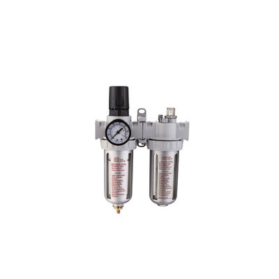 Pneumatic FRL: 40μm Filter, 10-120PSI Regulator for Factory/Auto/DIY Pneumatic Systems