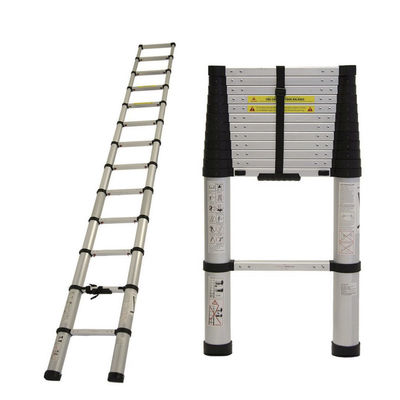 EN 131-6 Telescopic Aluminum Ladder: 150kg Load, Anti-Pinch, Non-Slip for Loft/Home/Office